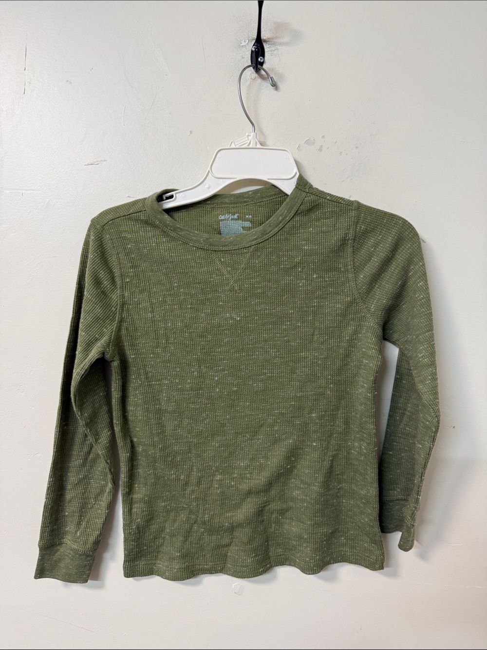 Cat & Jack Olive Green Long Sleeve Thermal Top